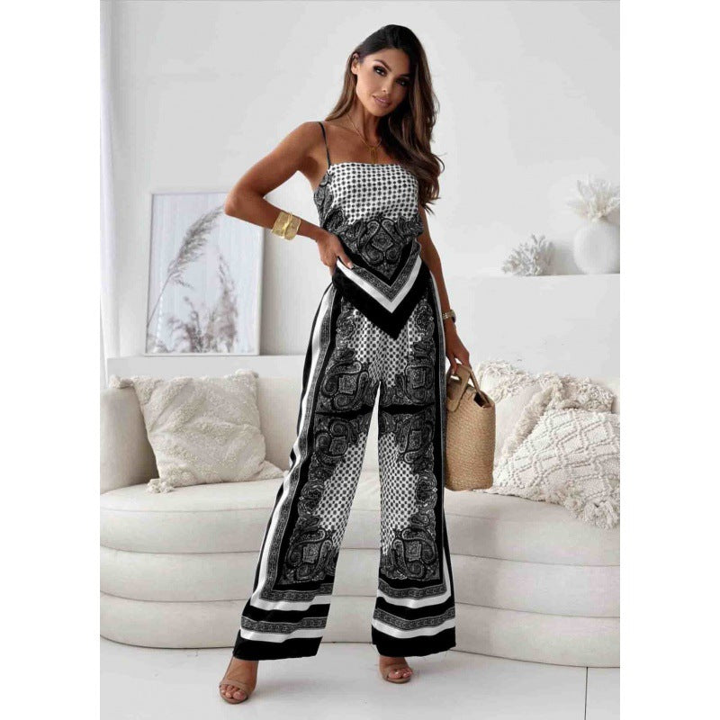 Dame Bohemian stil Bredbens Jumpsuit Stilla