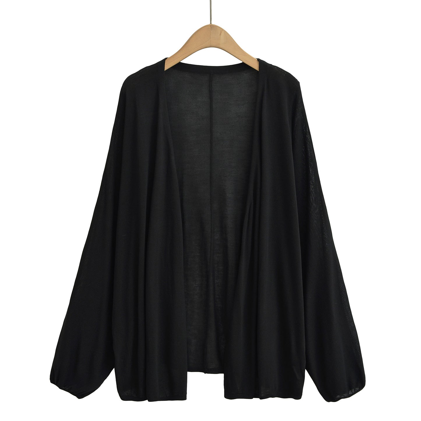 Dame afslappet cardigan i blød bomuldsblanding med elegant pasform og vidt skårne ærmer Stilla