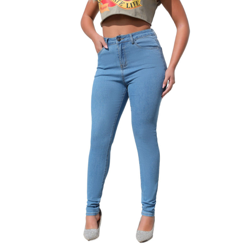 Dame Højskårne Skinny Jeans med tætsiddende snit og komfort-stretch Stilla