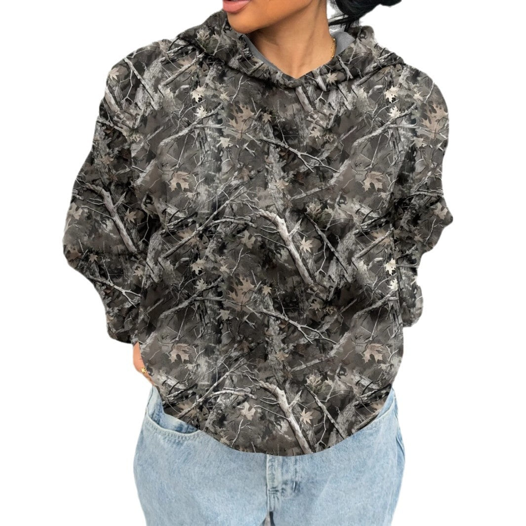 Dame Camouflage Pullover Hoodie Stilla