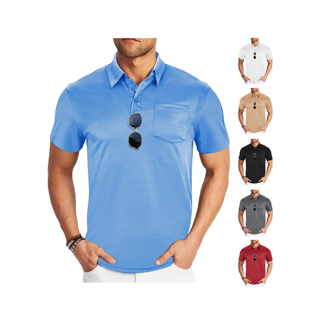 Herrer Polo-Shirt med åndbar struktur og praktisk brystlomme Stilla
