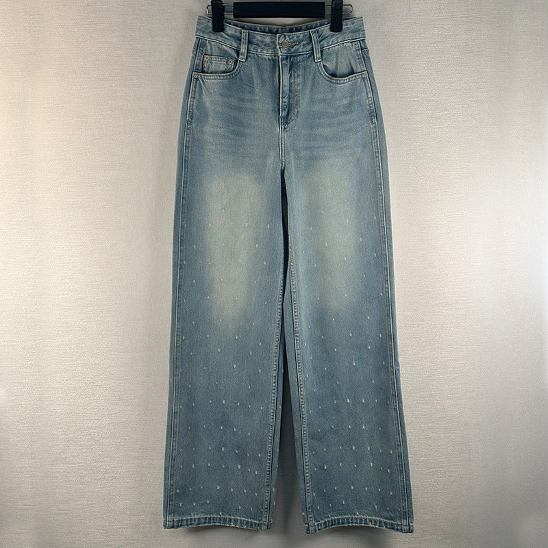 Dame højtaljede jeans med bredt ben Stilla