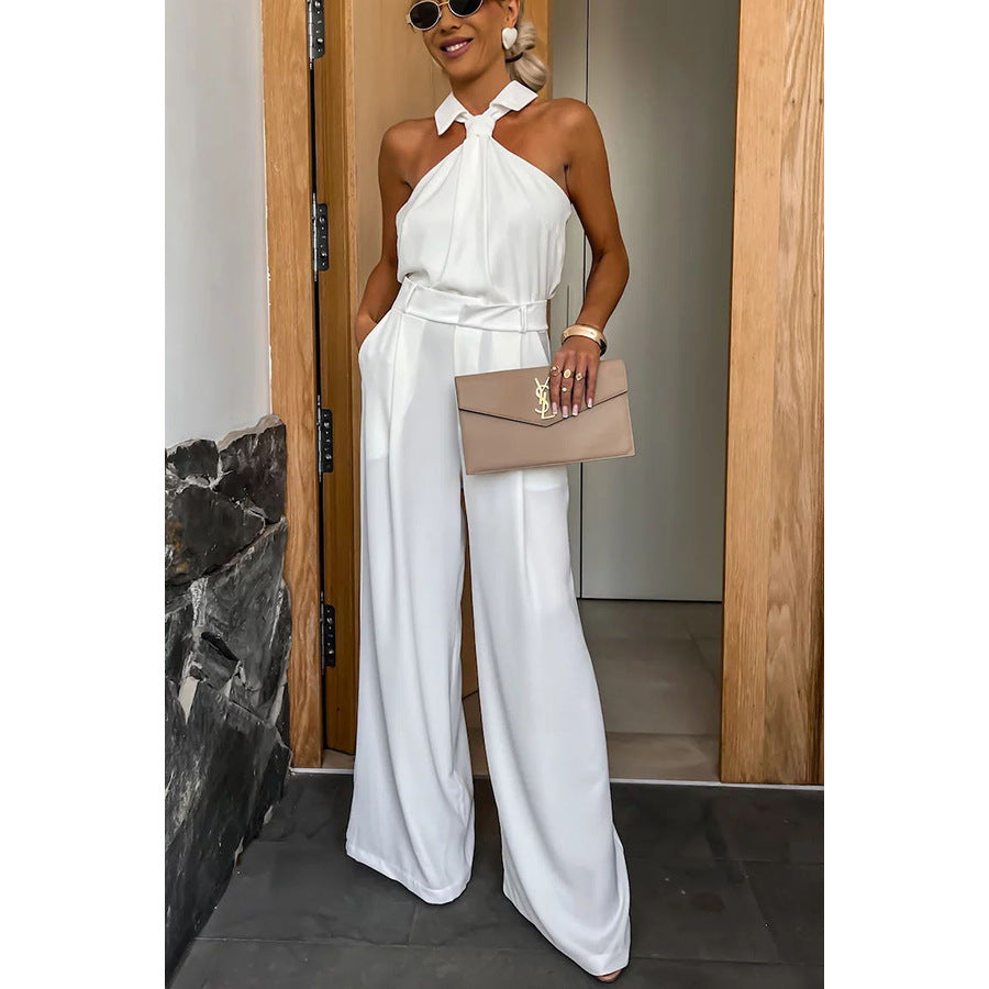 Dame Elegant Jumpsuit med høj bærekomfort og dyb udskæring Stiila