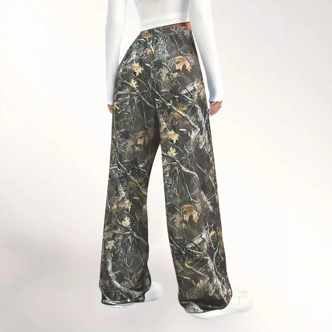Dame Camo-print Bredbens Bukser Stilla