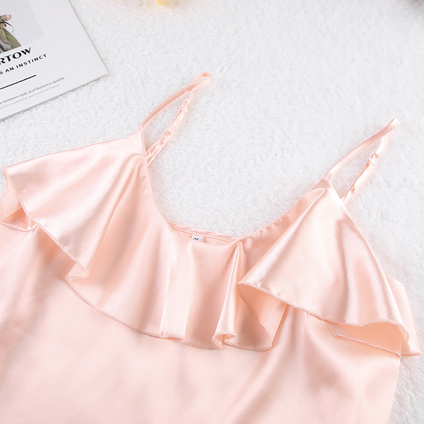 Dame elegant og luftigt Jumpsuit med flæse-detaljer Stilla