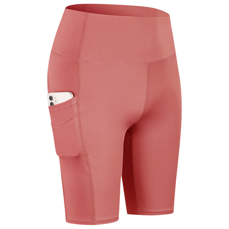 Dame Højskåret Sport-Cykelshorts med praktiske sidelommer og elastisk talje Stilla