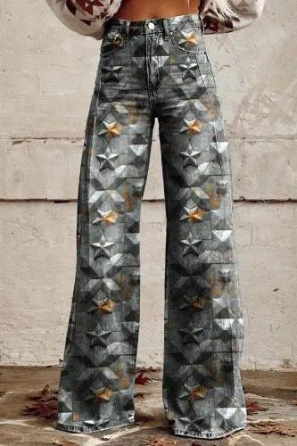 Stilla | Casual Floral Bred Bukser