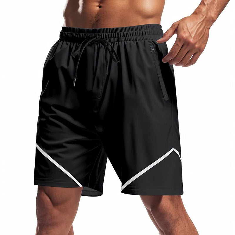 Herre sporty badeshorts med praktisk lynlås og elastisk talje Stilla