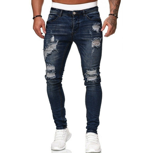 Herren Ripped Skinny Jeans i moderne Used-Look Stilla