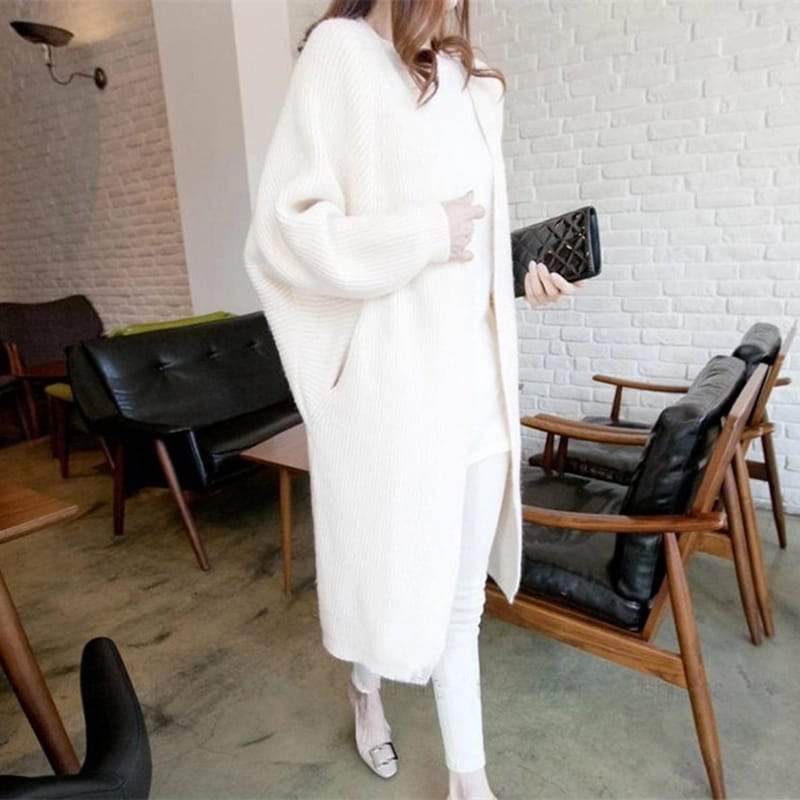 Femme Åben-Front Langstrik-Cardigan Stilla
