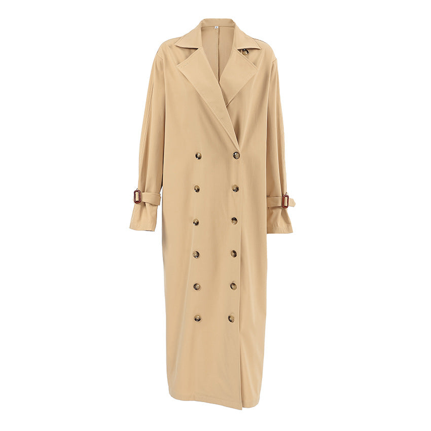 Dame elegant trenchcoat med dobbelt knapliste og moderne snit Stilla
