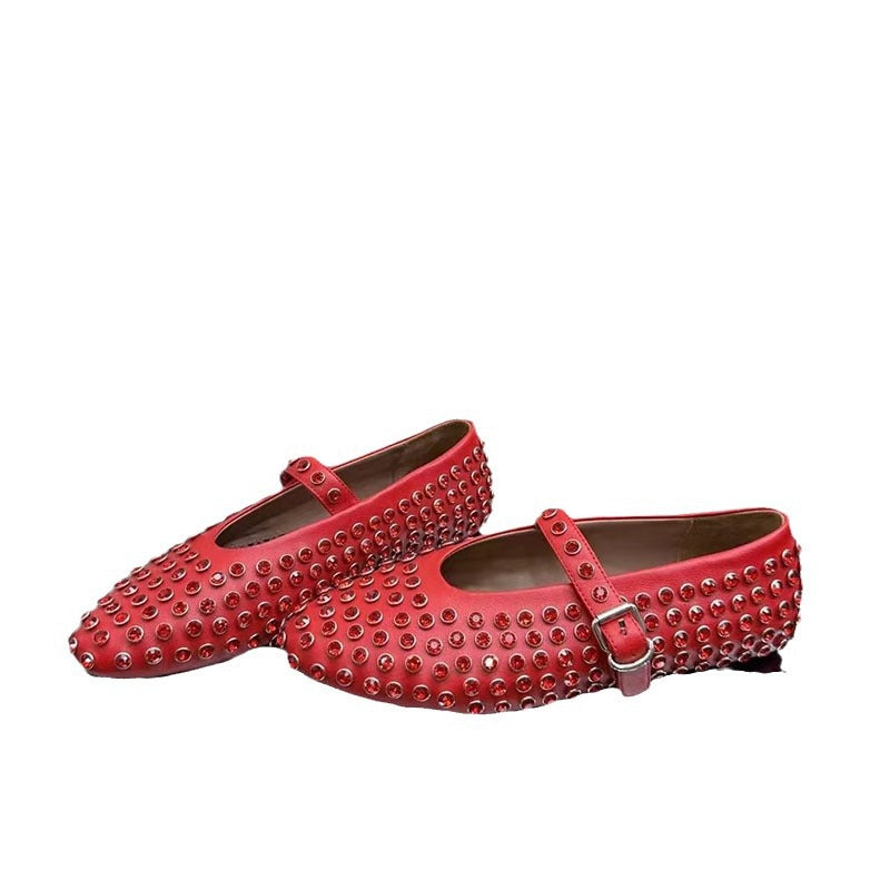 Femme Elegant Udsmykket Mary Jane Ballerinas Stilla