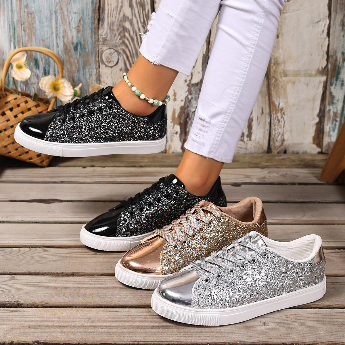 Dame Glamourøse Sneakers Stilla