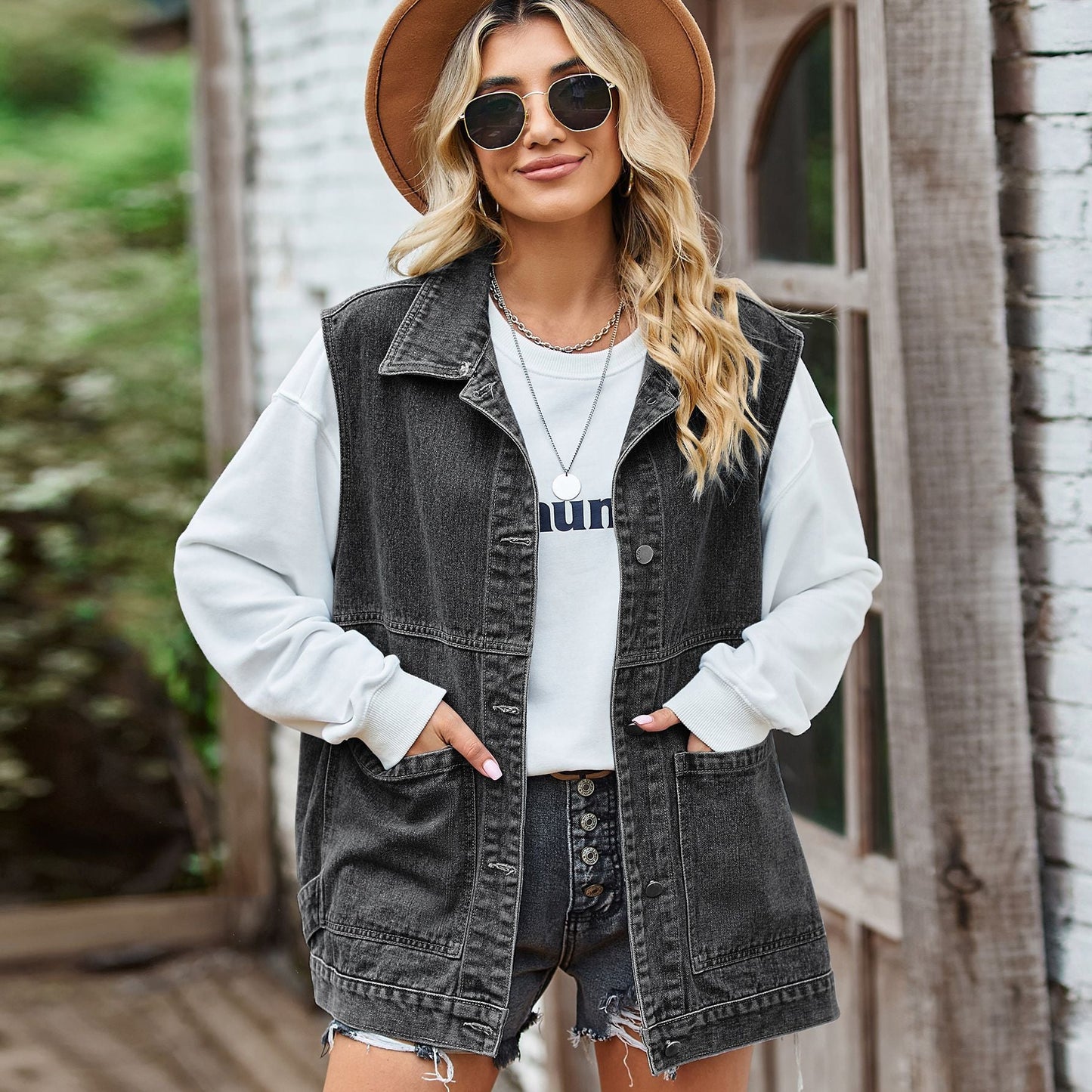 Stilla | Denim Kvindevest Bomuld Afslappet og Trendy
