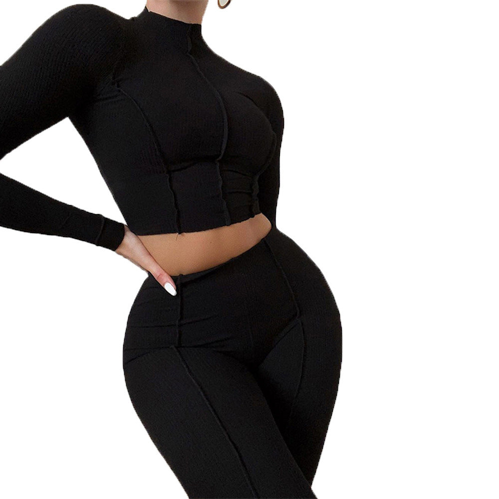 Damer Sporty elegant Crop-top og Leggings sæt Stilla