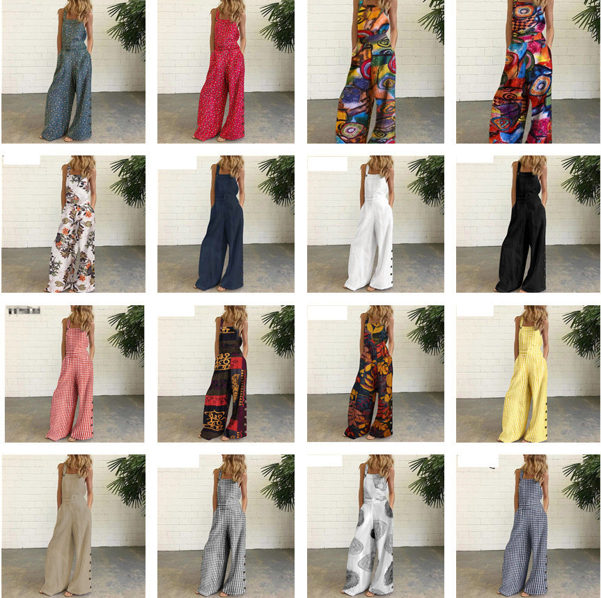 Femme Stilfuld Vidbenet Overalls-Jumpsuit Stilla