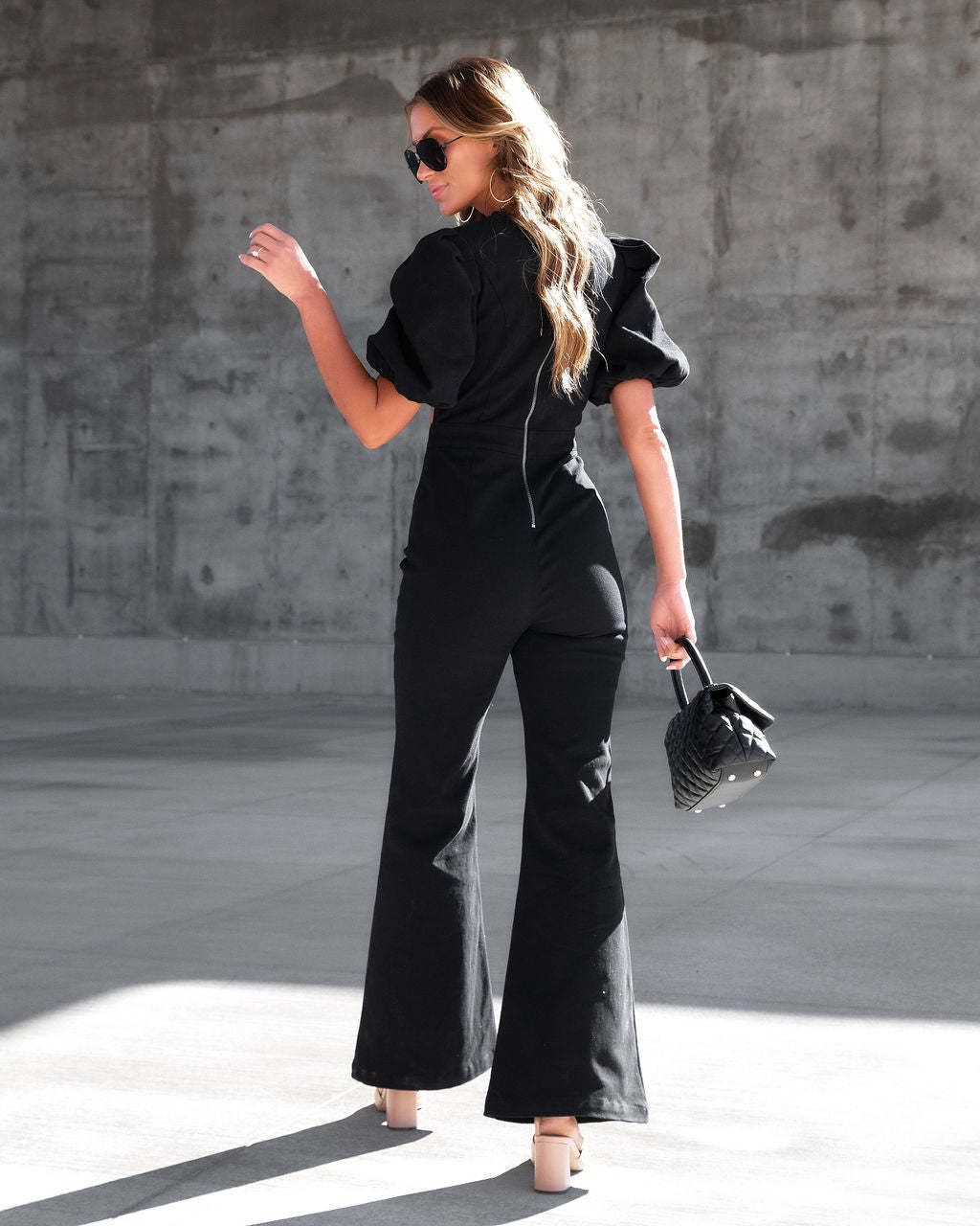 Femme Cut-Out Flared Jumpsuit Stilla