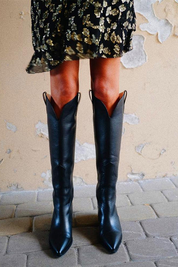 Stilla | Over the Knee Western Støvler