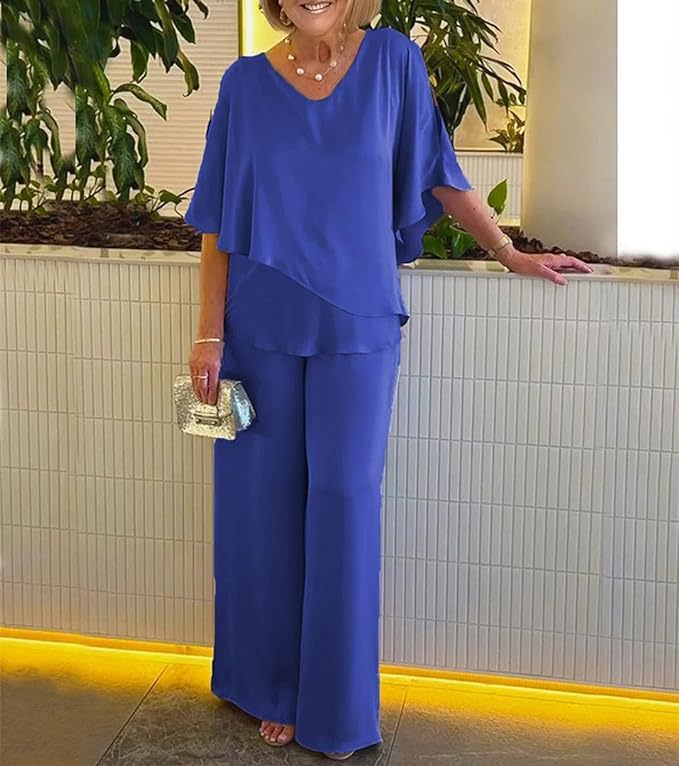 Dame jumpsuit med elegant lagdeling og generøs pasform Stilla
