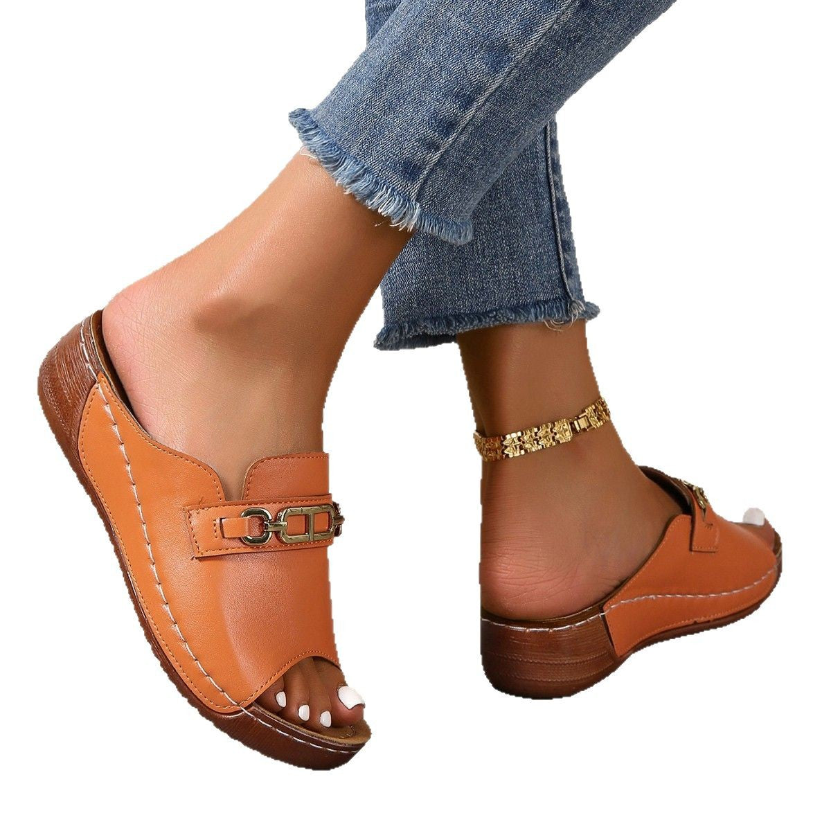 Dame Åbne Tæer Rutsjesandaler Stilla