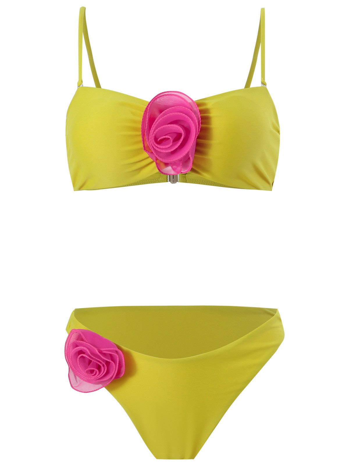 Dame bikini med dekorative blomsterapplikationer Stilla