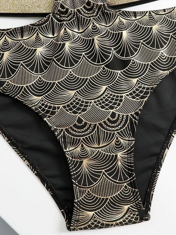 Dame Cut-Out Høj Talje Bikini Sæt Stilla 1750840092
