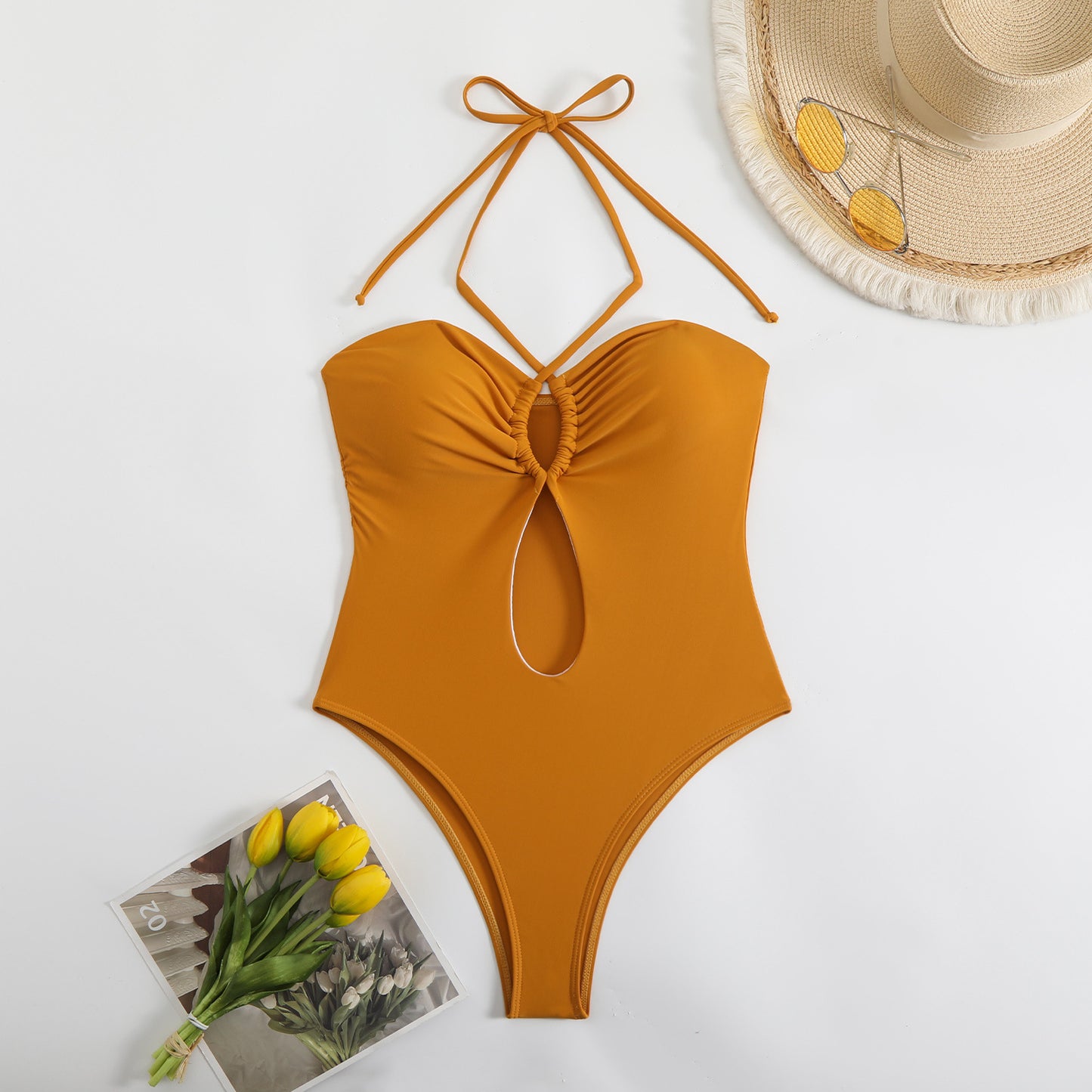 Dame Cut-Out Halterneck One-Piece Badedragt Stilla 1750839309