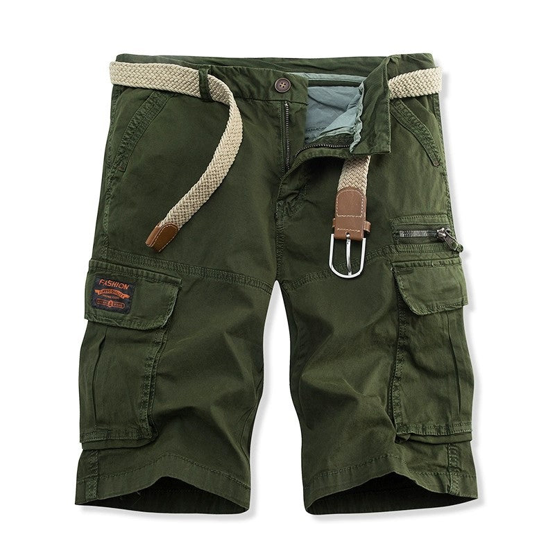 Herrer Cargo Bermuda Shorts med multifunktionslomme-design Stilla