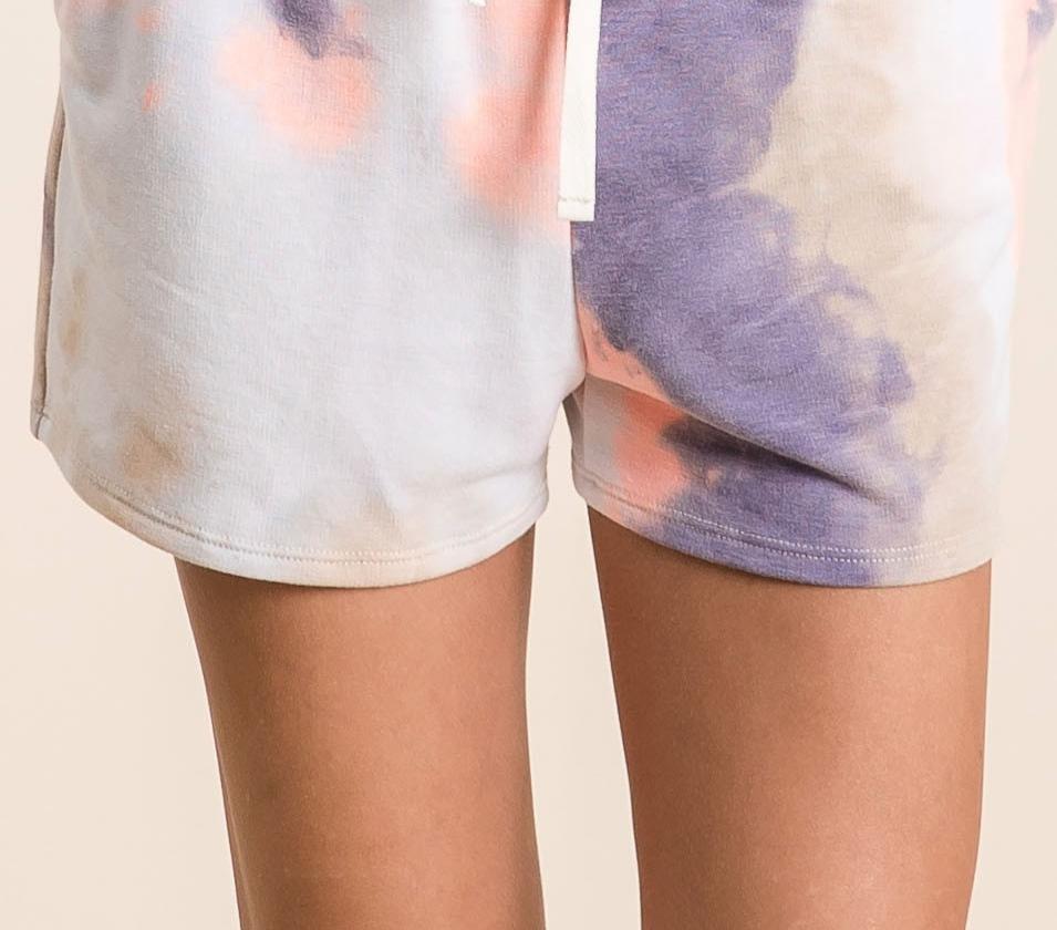 Dame behagelige og afslappede sweatshorts med fashionabel batikmønster Stilla