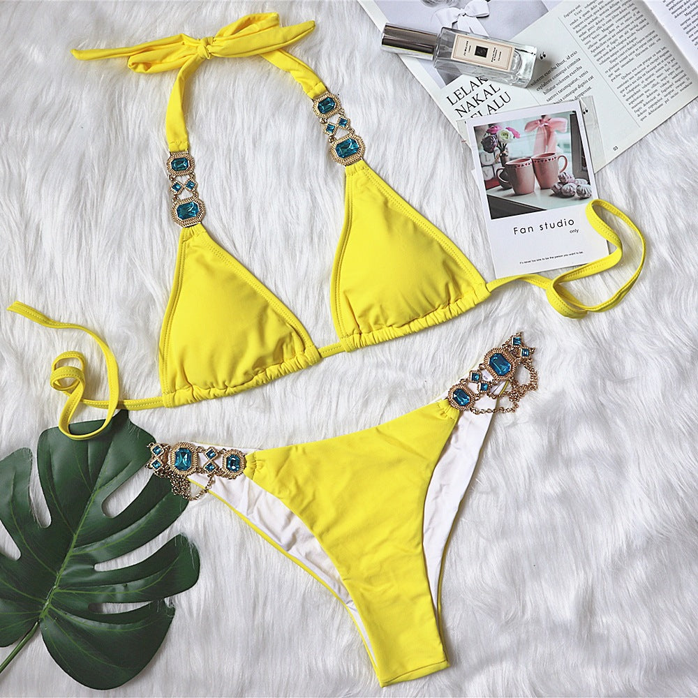 Dame Elegant Kædeprydet Bikini Sæt Stilla