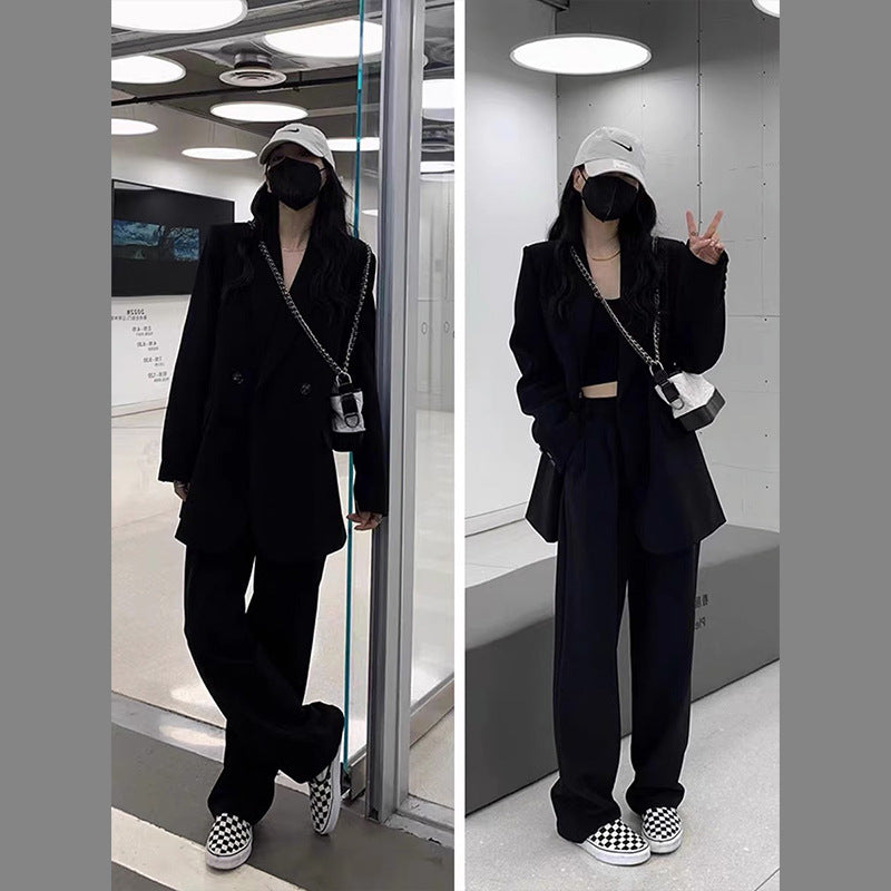 Femme skræddersyet oversized blazer og buksedragt sæt Stilla