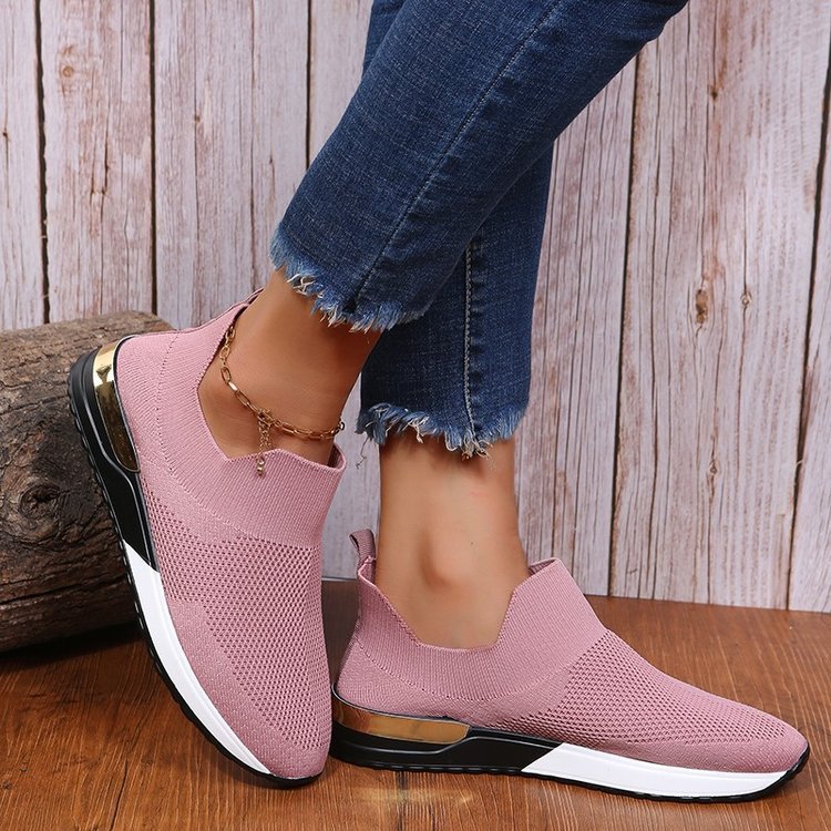 Dame Sportliche Slip-On Sneakers med åndbart netstruktur Stilla