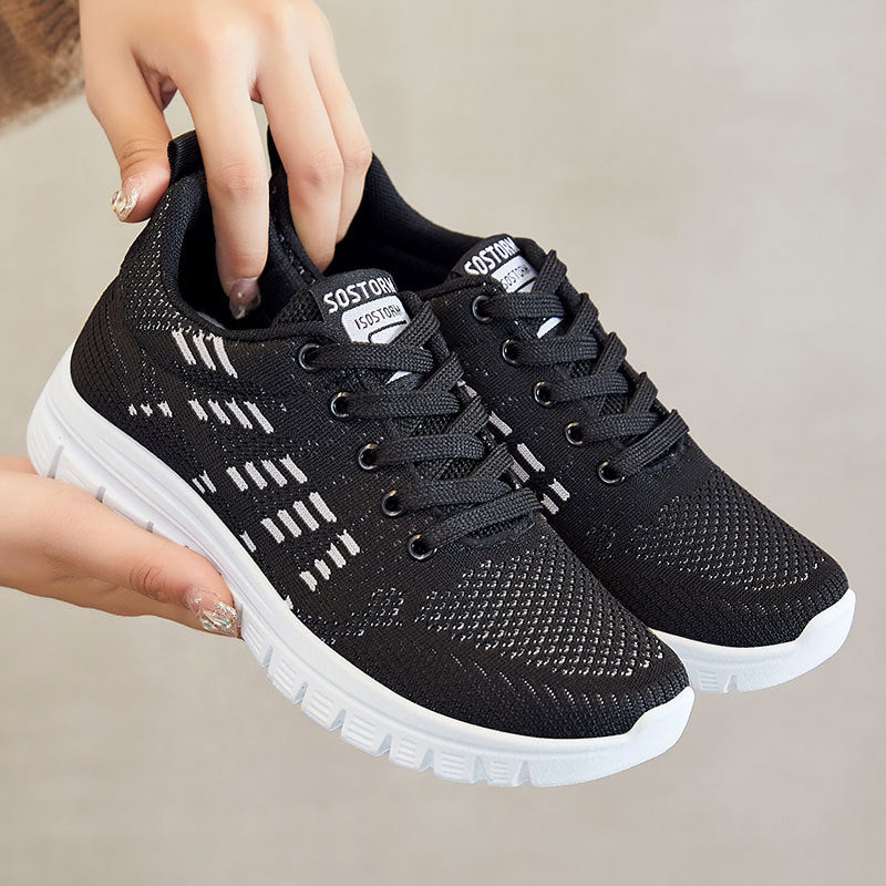 Dame Sporty Running Sneakers med åndbart mesh-design og stødabsorberende sål Stilla