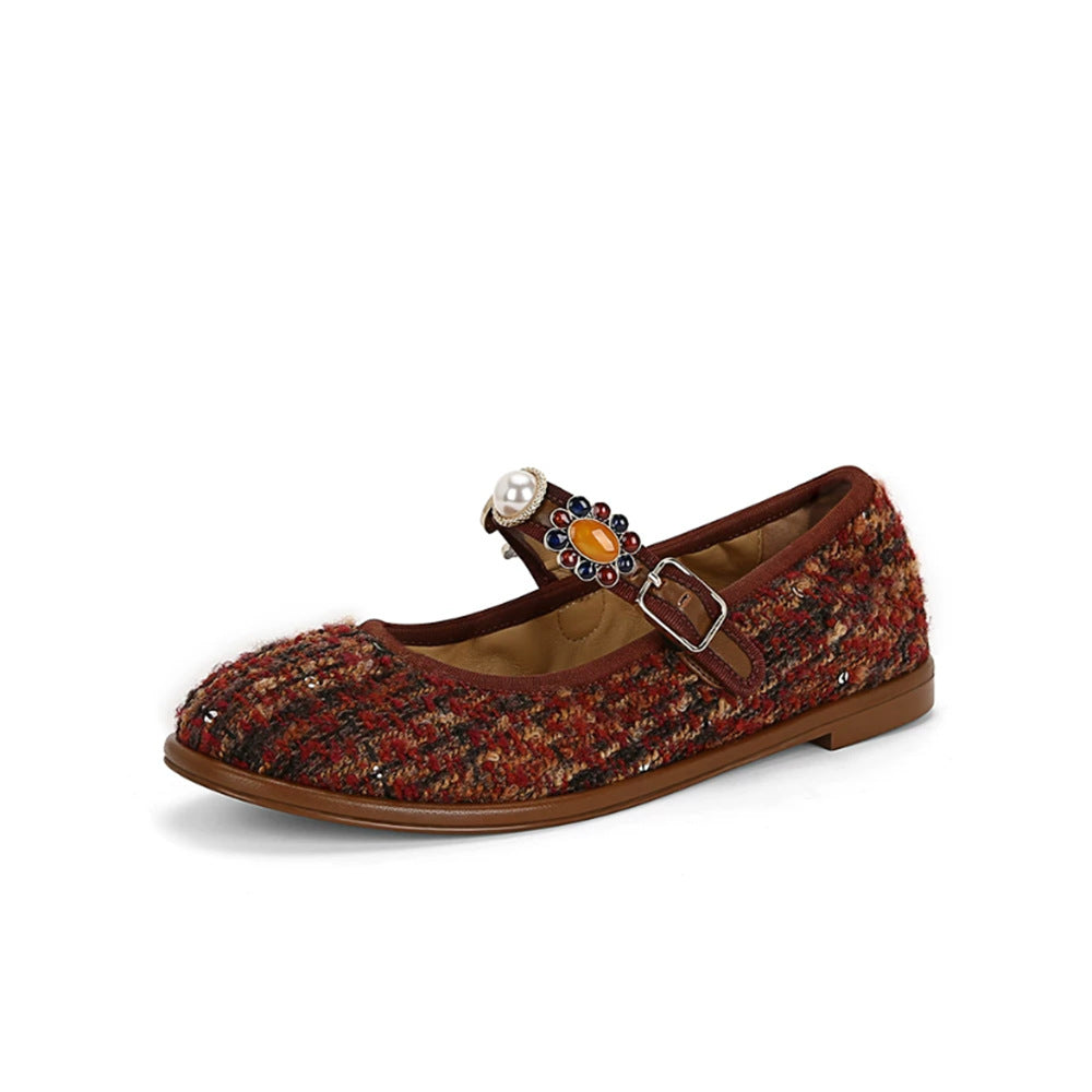 Damer Elegante Detalje Mary Jane Flats Stilla