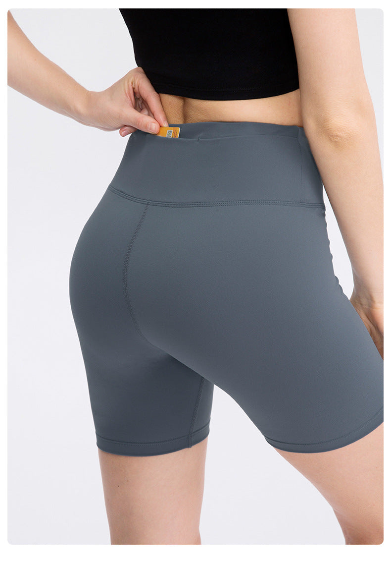 Stilla | Dobbelt Sidet Brocade Børstet Yoga Shorts Nude Følelse, Høj Talje, Hofte Løft Fitness Bukser