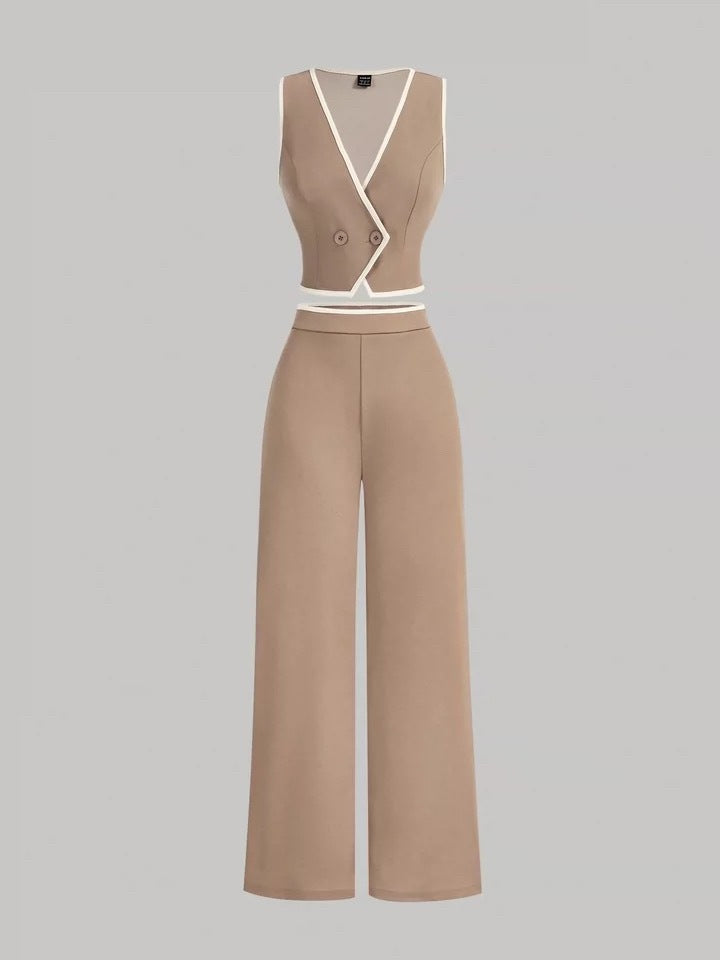 Dame fritid bred ben jumpsuit Stilla