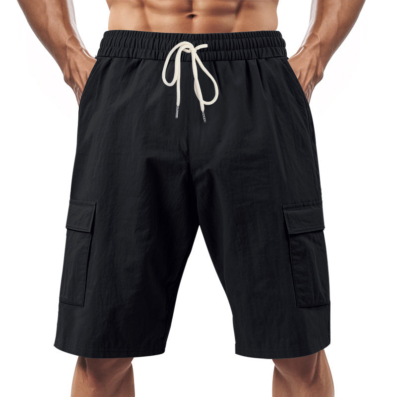 Herrer Cargo-Shorts med elastisk linning og praktiske sidelommer Stilla