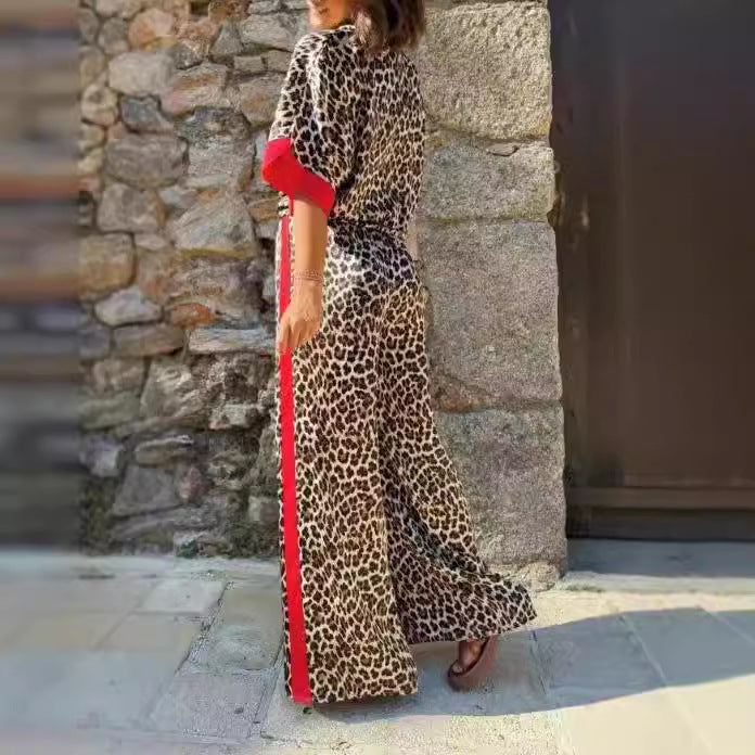 Dame Trendy Sommer-Jumpsuit med leopardmønster Stiila
