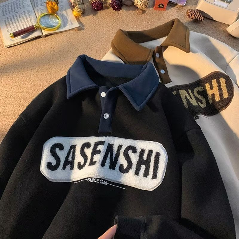 Herre Poloshirt med unikt indgang og kontrastkrave Stilla
