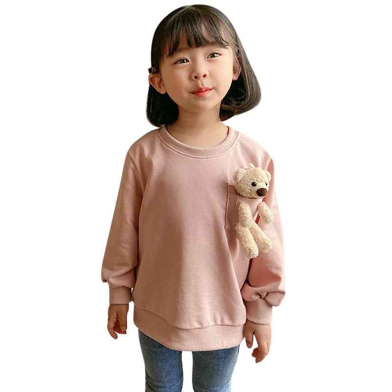 Børne Sweatshirt med adorabelt Teddy Bjørn Design Stilla