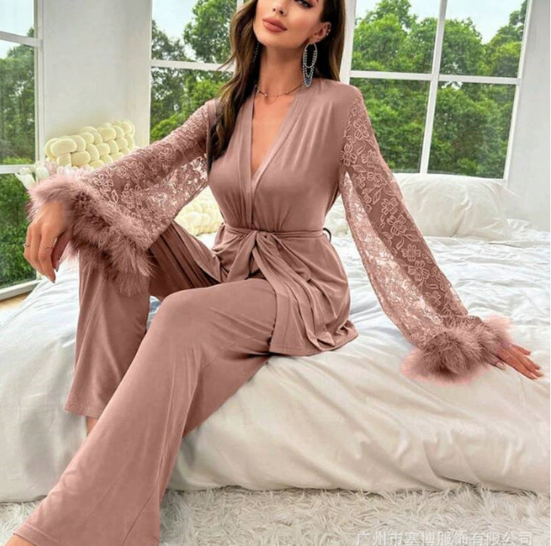 Dame elegant jumpsuit med spidsærmer Stilla