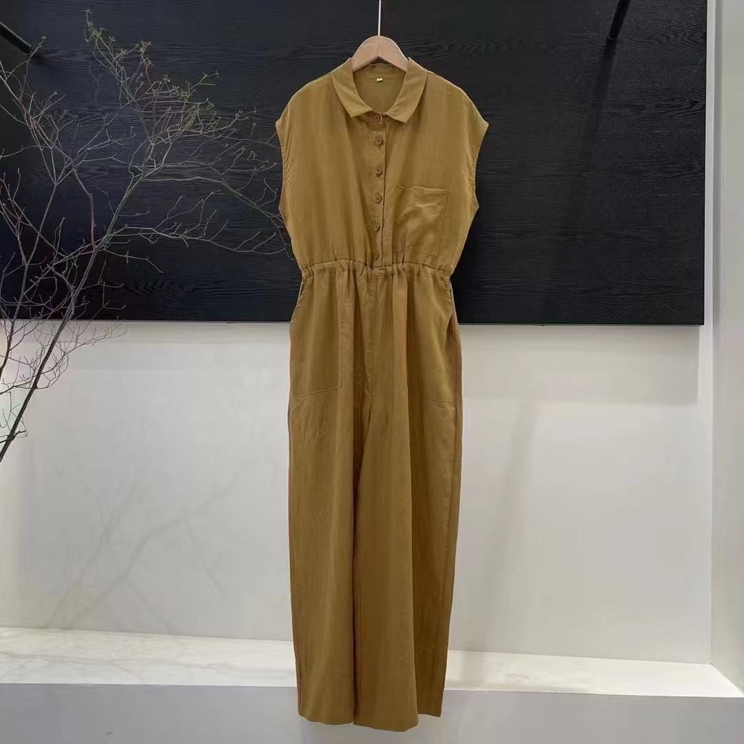 Dame Utility Jumpsuit med knapdetaljer Stilla