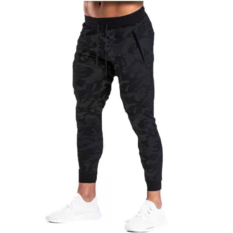 Herrer Sporty Cargo Bukser med moderne Camouflage-Mønster og elastisk Talje Stilla