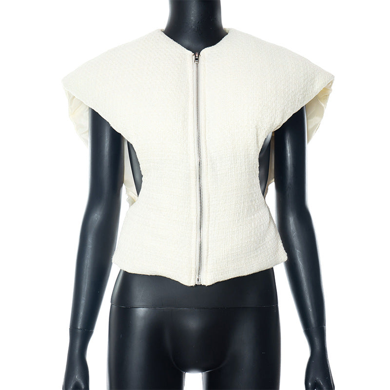 Femme Modern Zip-Up Cocoon Bluse Stilla