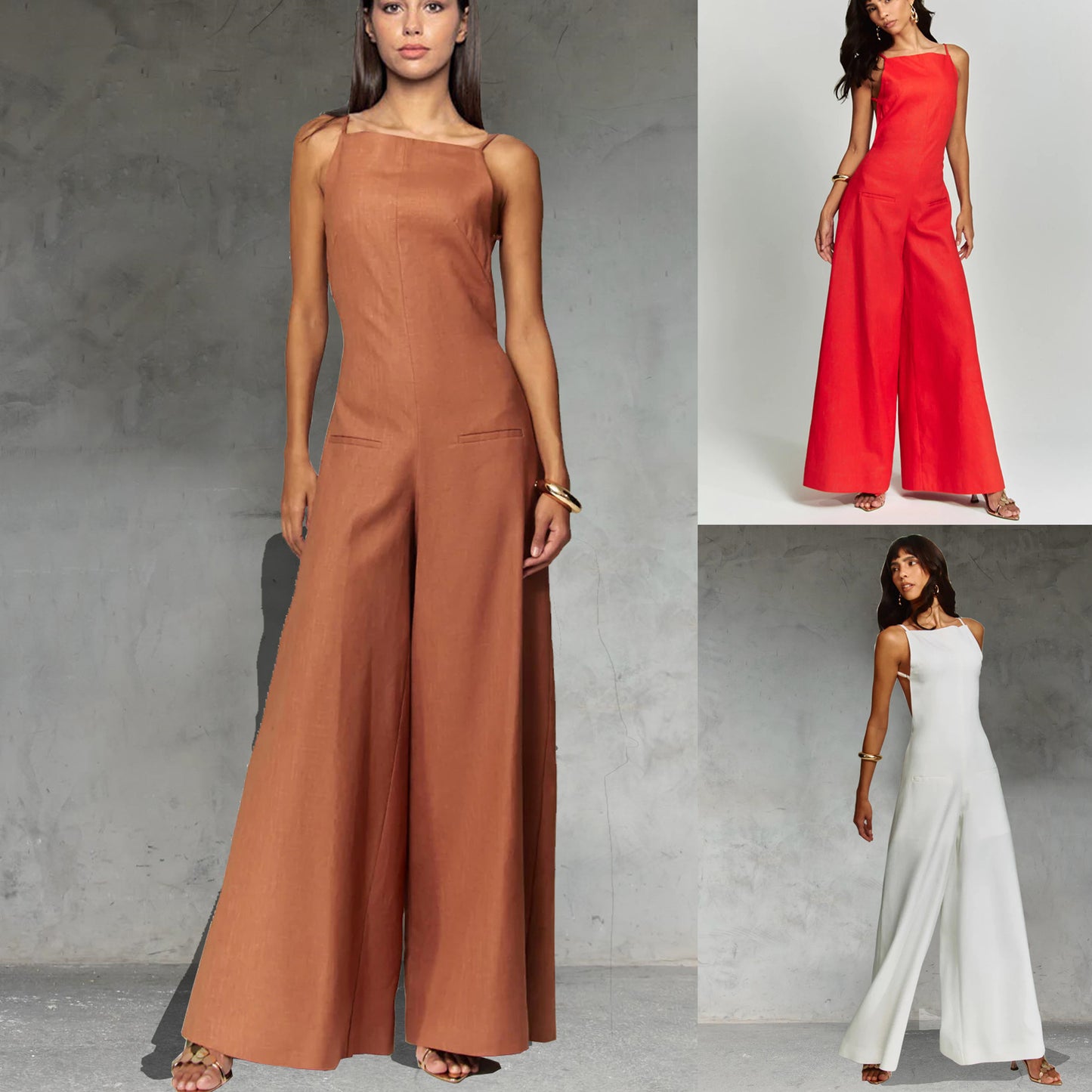 Damer Elegant Jumpsuit med bred ben og smalt overdel Stiila
