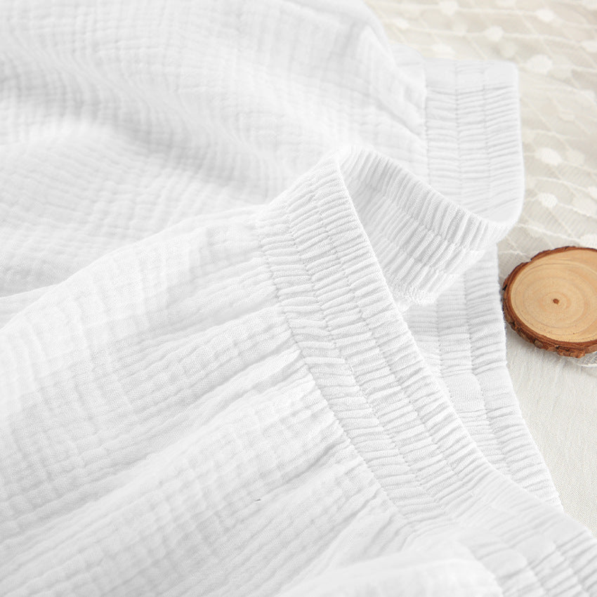 Dame afslappet kortærmet overdel og shorts-sæt i let bomuld Stilla