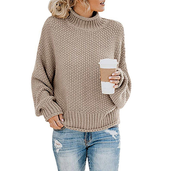 Stilla | Tyk Sweater med Høj Halsudskæring