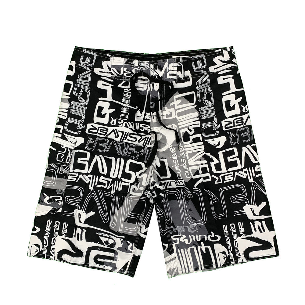 Herrer badshorts med moderigtigt grafikdesign og elastisk bund Stilla