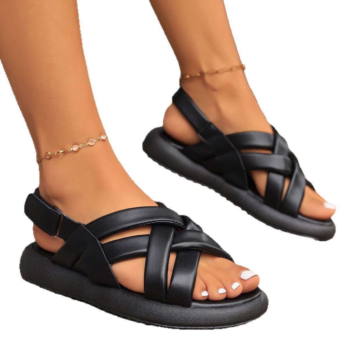 Dame sandaler med raffineret krydsbånd-design og komfortabel sål Stilla