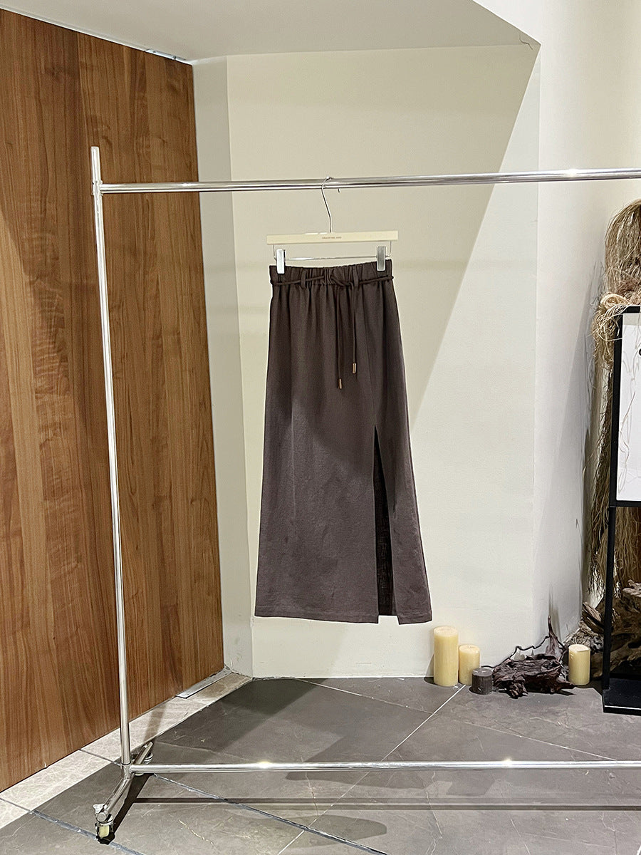 Dame afslappet nederdel med elastisk talje Stilla